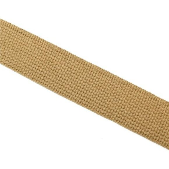 Canvas Web Belt Adjustable Military Style Brass Buckle Casual Work Belt - Picture 4 of 7